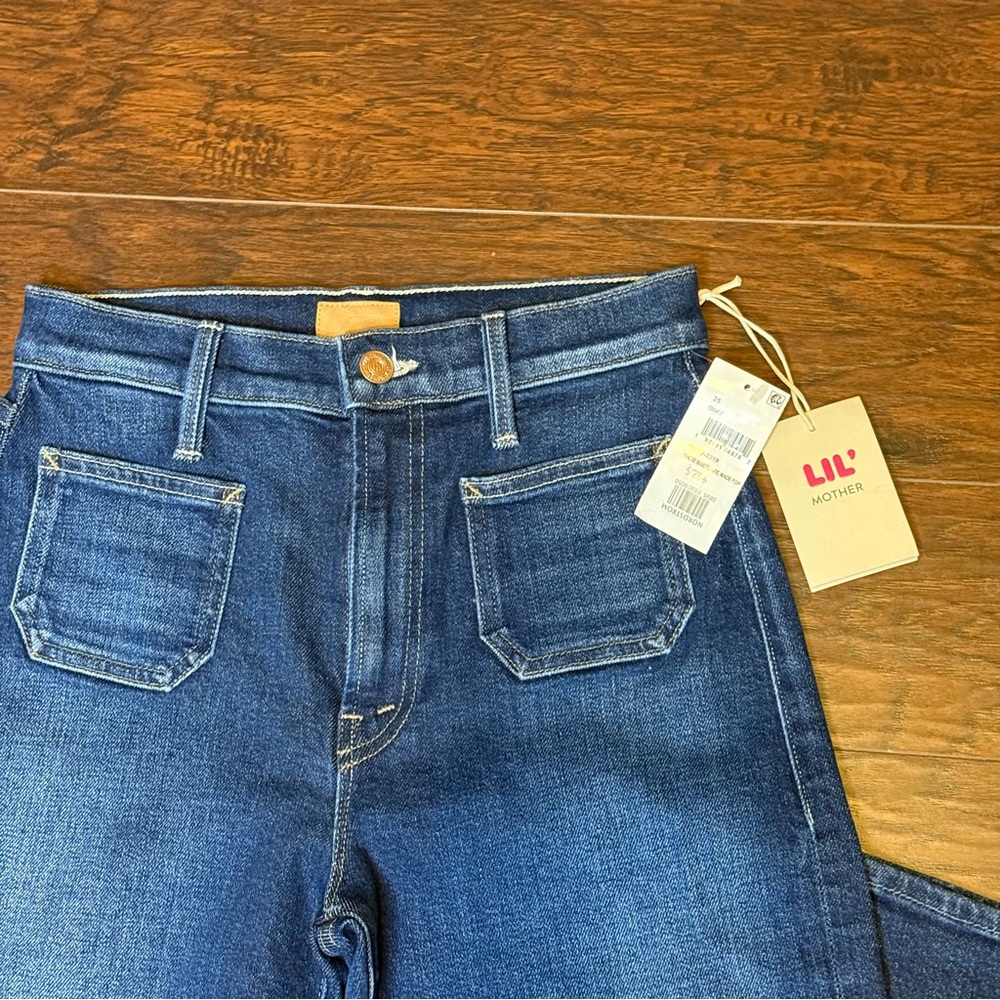 Mother Women's Blue Jeans Size 25 LIL PATCH PKT RAMBLER